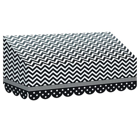 TEACHER CREATED RESOURCES Black + White Chevrons and Dots Awning TCR77164